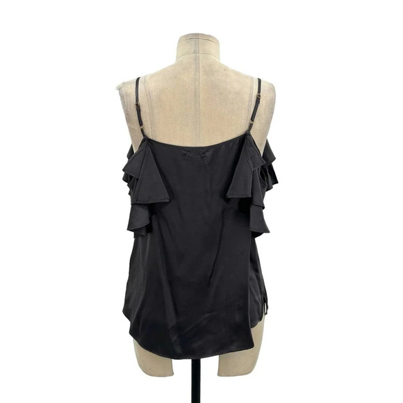 Cami‎ NYC Samantha Cold Shoulder Silk Top In Slate Gray Silk Size Small - Picture 6 of 9